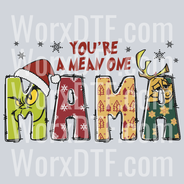 You Are A Mean One Mama Retro Grinch SVG_1412231070