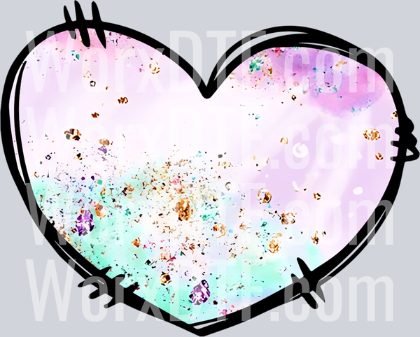 Purple Teal Heart