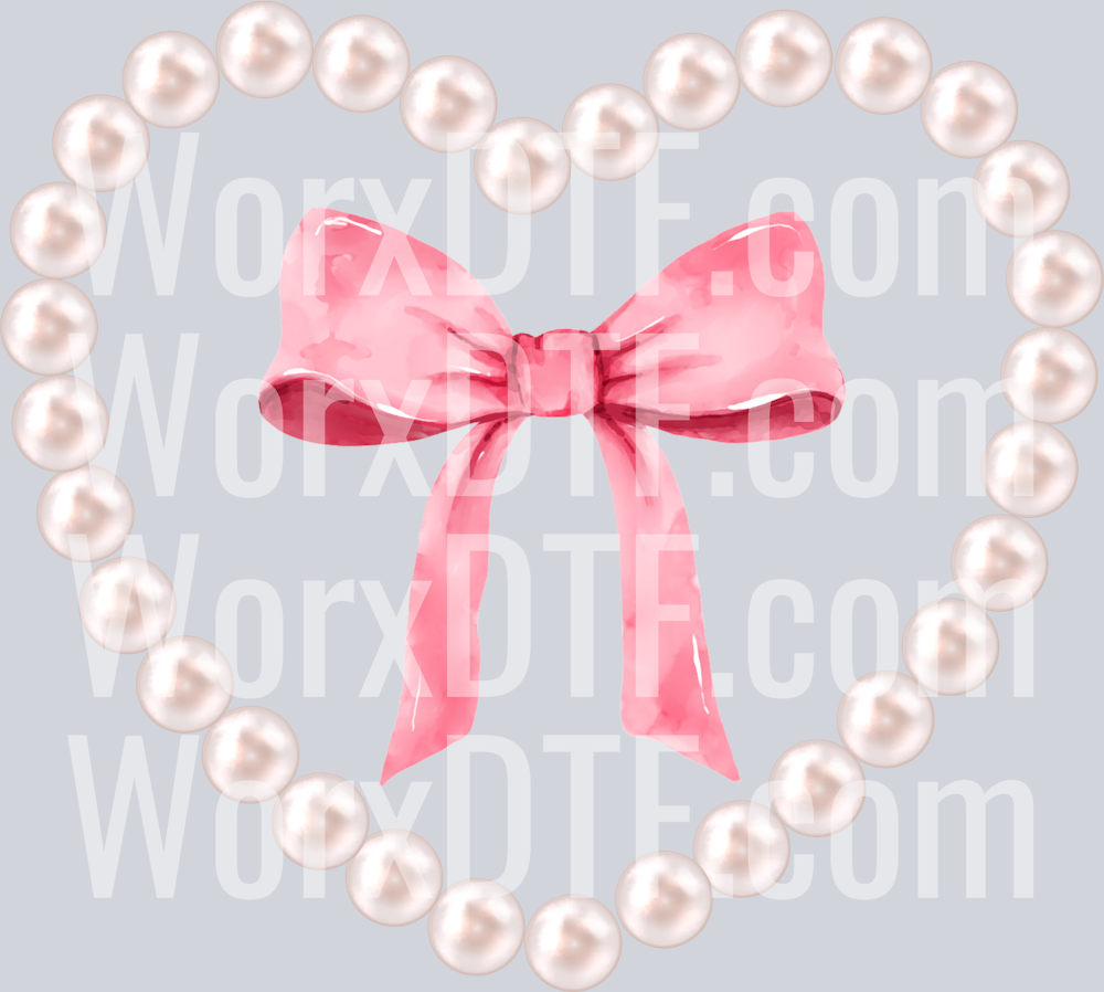 Pearl Heart with Bow