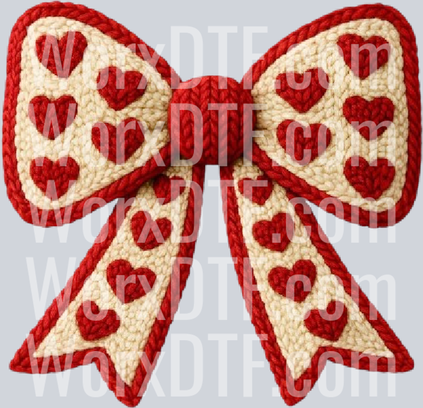 red cream bow png