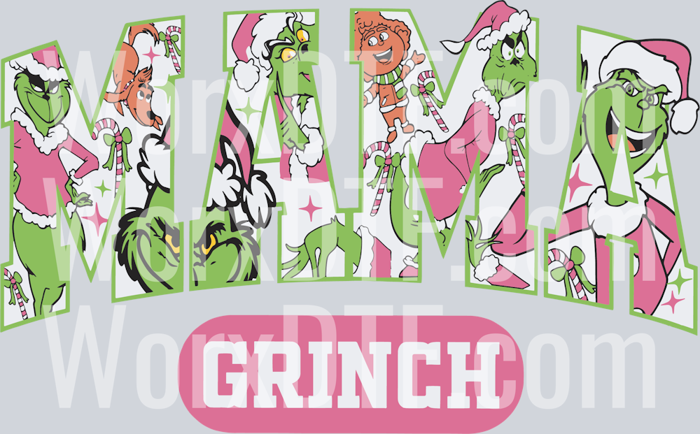 Retro Pink Mama Grinch SVG Cutting Digital File_1411231015-01